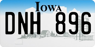 IA license plate DNH896