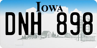 IA license plate DNH898