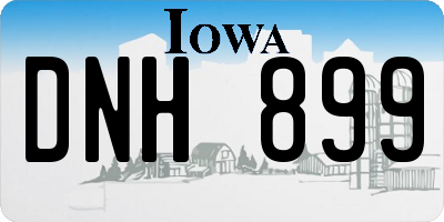 IA license plate DNH899