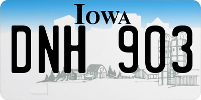IA license plate DNH903