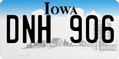 IA license plate DNH906