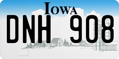 IA license plate DNH908