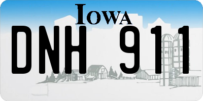 IA license plate DNH911