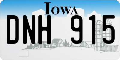 IA license plate DNH915