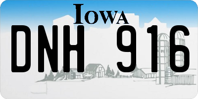 IA license plate DNH916