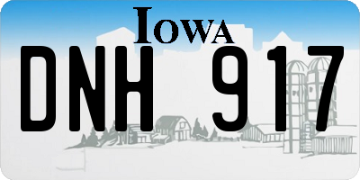 IA license plate DNH917