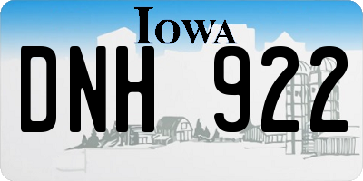 IA license plate DNH922