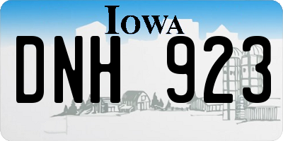 IA license plate DNH923