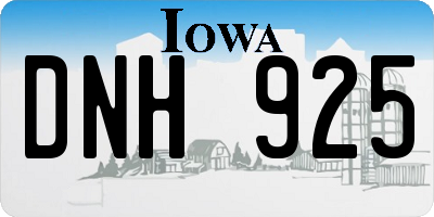 IA license plate DNH925