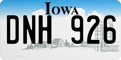 IA license plate DNH926