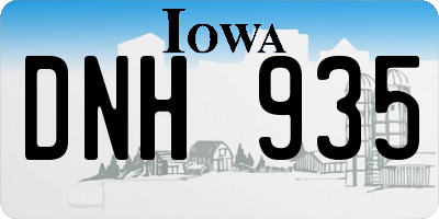 IA license plate DNH935