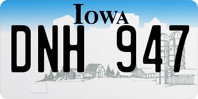 IA license plate DNH947
