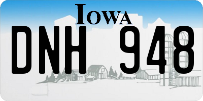 IA license plate DNH948