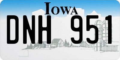 IA license plate DNH951