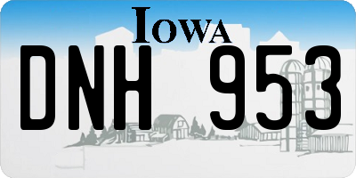IA license plate DNH953