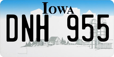 IA license plate DNH955