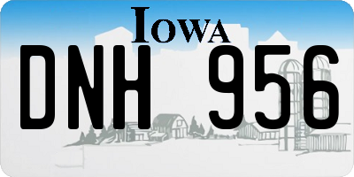 IA license plate DNH956