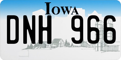 IA license plate DNH966