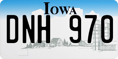 IA license plate DNH970