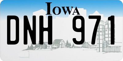 IA license plate DNH971
