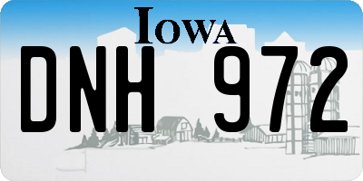 IA license plate DNH972
