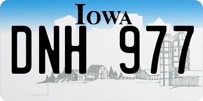 IA license plate DNH977
