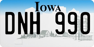 IA license plate DNH990