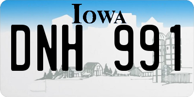 IA license plate DNH991