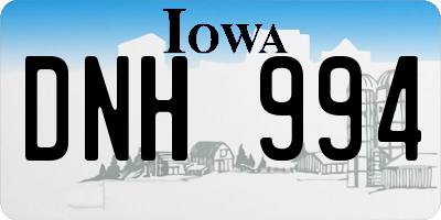 IA license plate DNH994