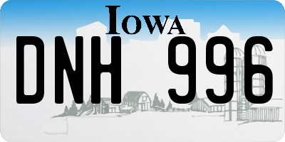 IA license plate DNH996