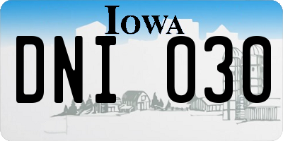IA license plate DNI030