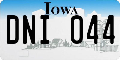 IA license plate DNI044
