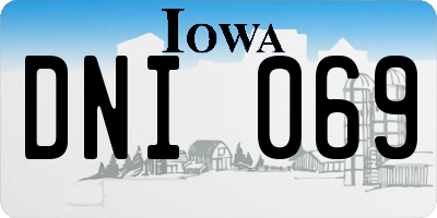 IA license plate DNI069