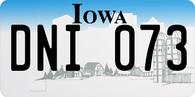 IA license plate DNI073