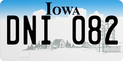 IA license plate DNI082