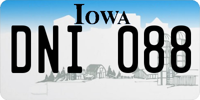 IA license plate DNI088