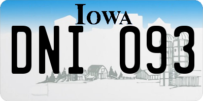 IA license plate DNI093