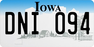 IA license plate DNI094