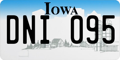 IA license plate DNI095