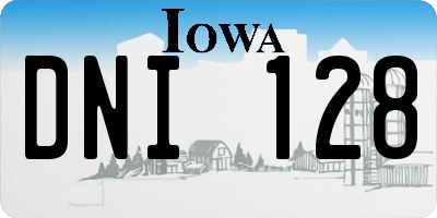 IA license plate DNI128