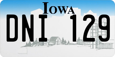 IA license plate DNI129