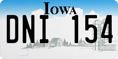 IA license plate DNI154