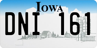 IA license plate DNI161