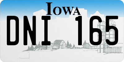 IA license plate DNI165
