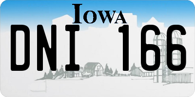 IA license plate DNI166
