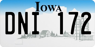 IA license plate DNI172