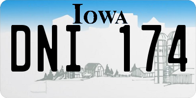 IA license plate DNI174