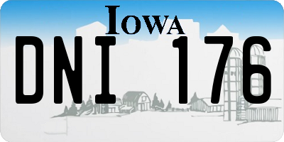 IA license plate DNI176