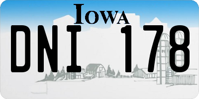 IA license plate DNI178