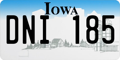 IA license plate DNI185